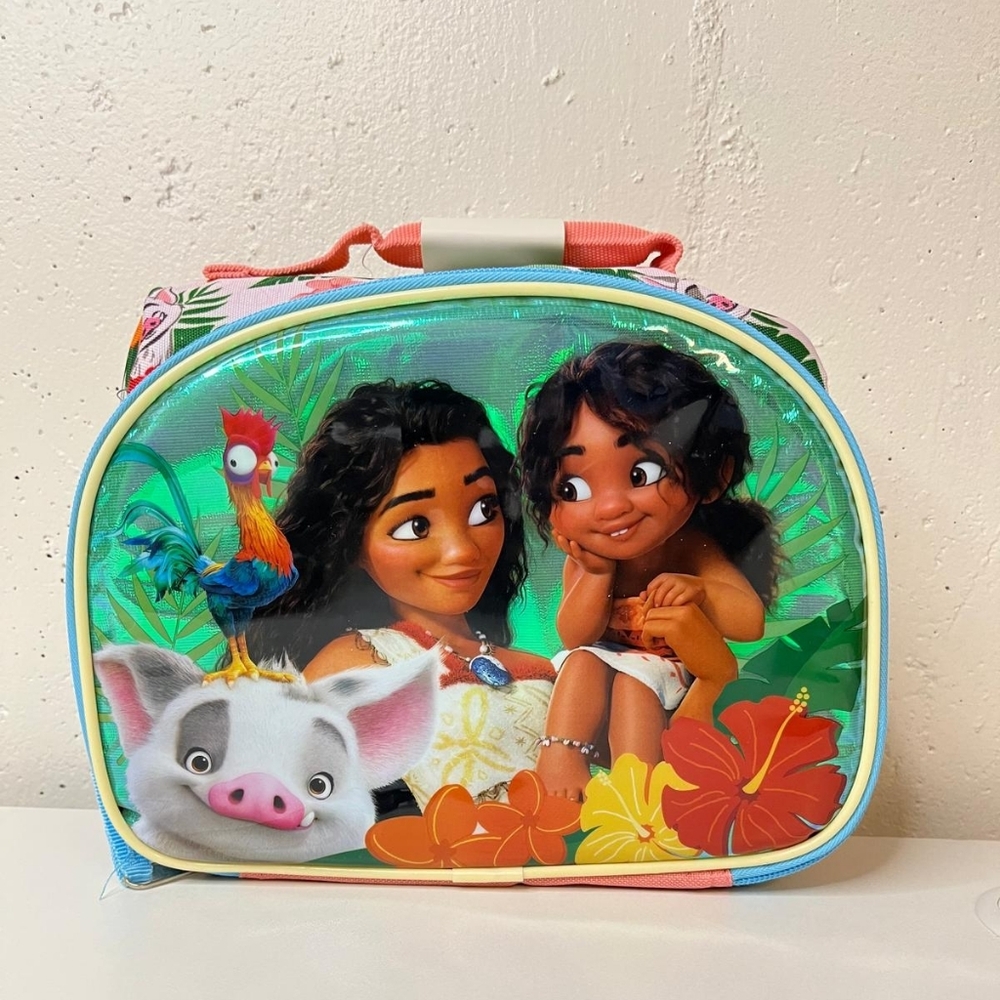 Disney Moana Holographic Kids Lunchbox - Teal, Coral, Yellow